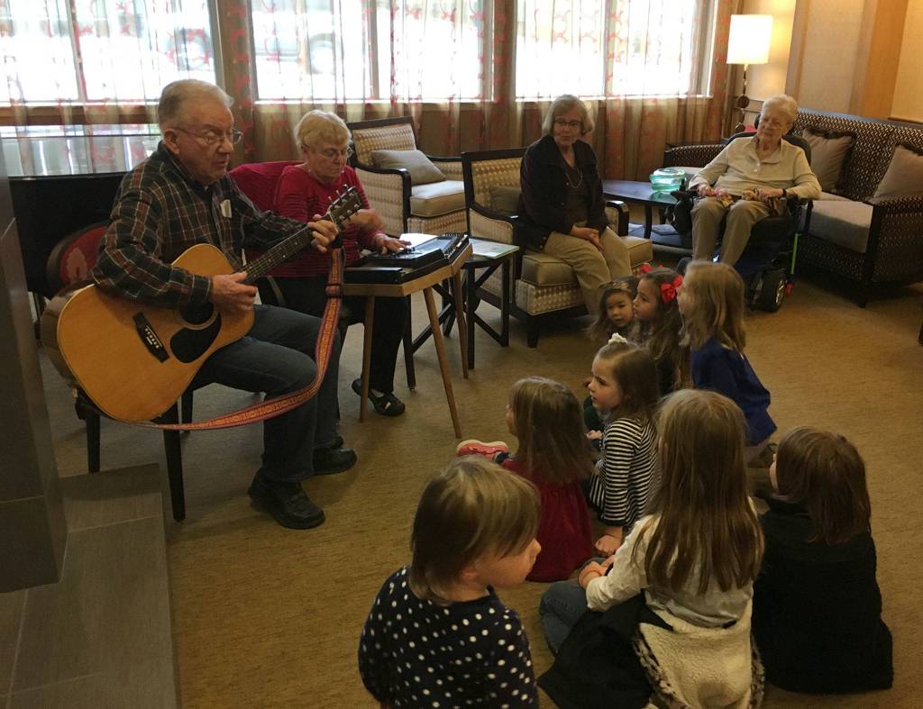 MIPA hosts intergenerational events with seniors and preschoolers. Photo courtesy of Traci Granbois