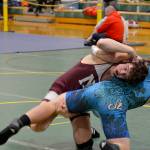 Mercer Island Islanders wrestler Colin Farrell, left, registered a first place finish in the 182-pound weight division at the KingCo/Wesco 3A sub-regionals on Feb. 2. Photo courtesy of Billy Pruchno