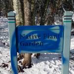 Sign found vandalized with spray paint in Mercerdale Park