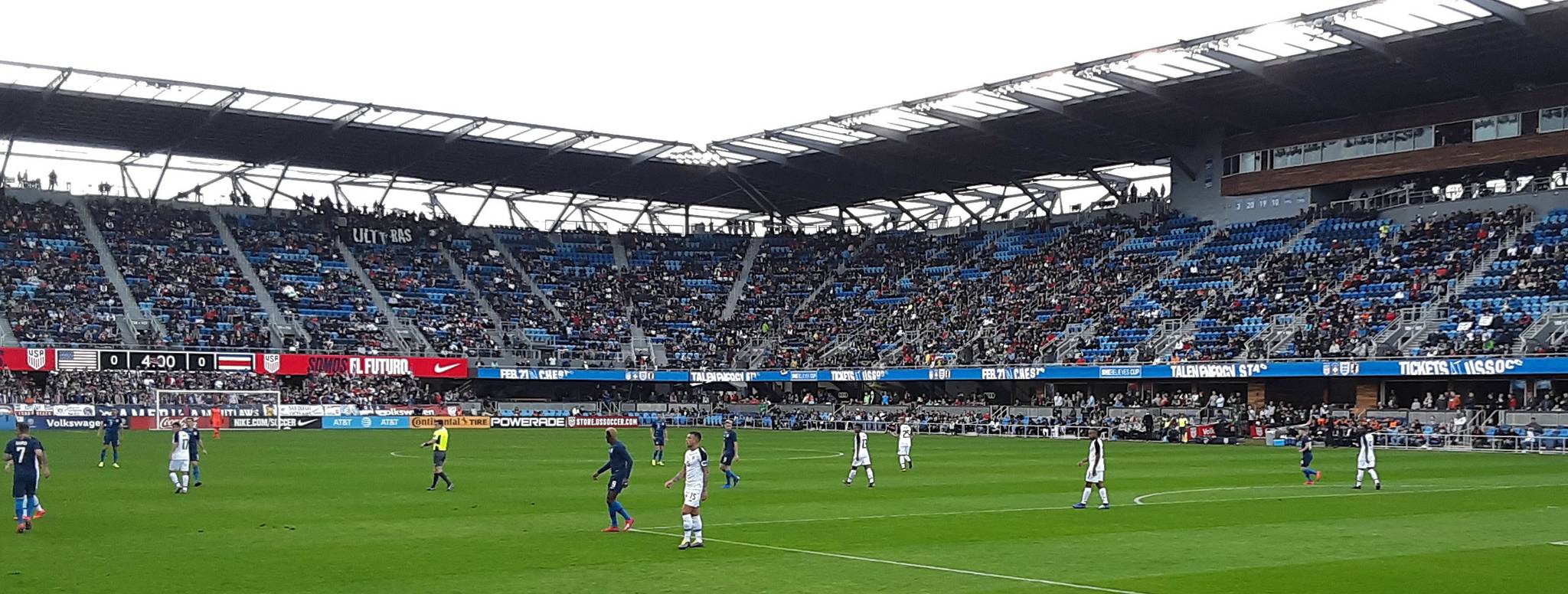 Mens soccer action between the USA and Costa Rica was on the docket in San Jose. Andy Nystrom / staff photo