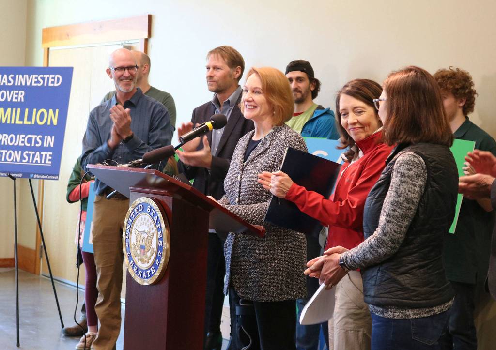 Seattle Mayor Jenny Durkan explains how the Land and Water Conservation Fund also helps urban areas. Katie Metzger/staff photo