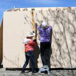 The United Methodist is building a Tiny House for the homeless during the month of April. Stephanie Quiroz/staff photo.