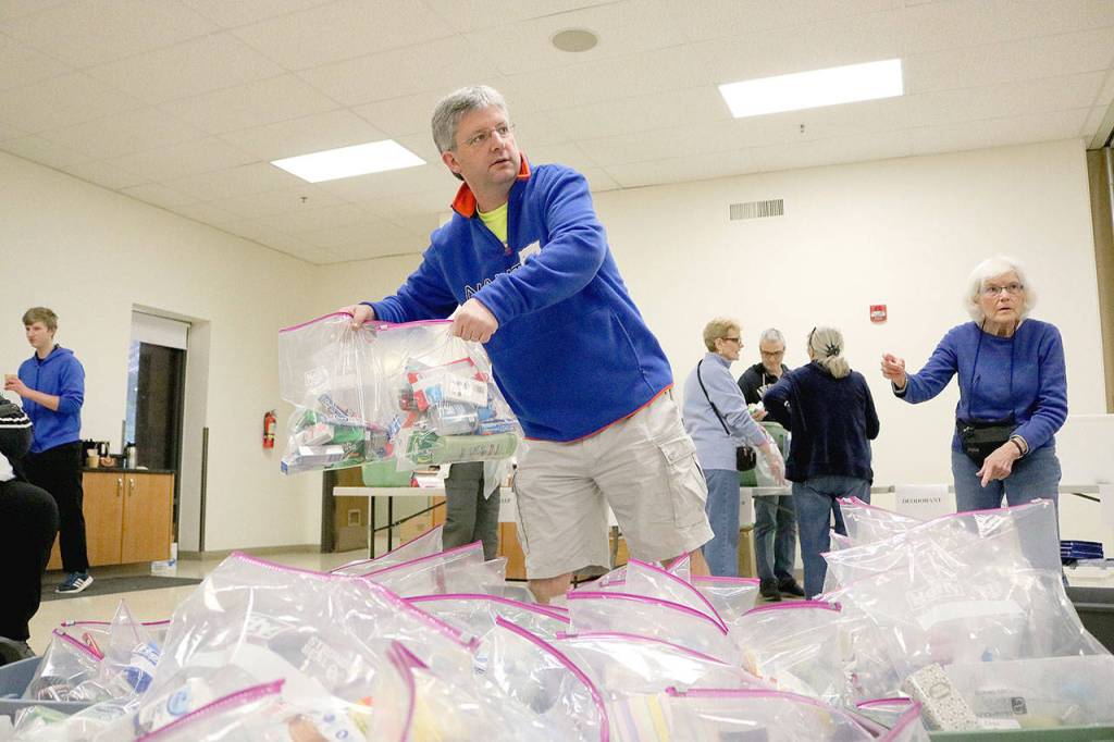 Hygiene kits were delivered to the Lake Washington School District, Lifewire, and Sophias Way. Stephanie Quiroz/ staff photo.