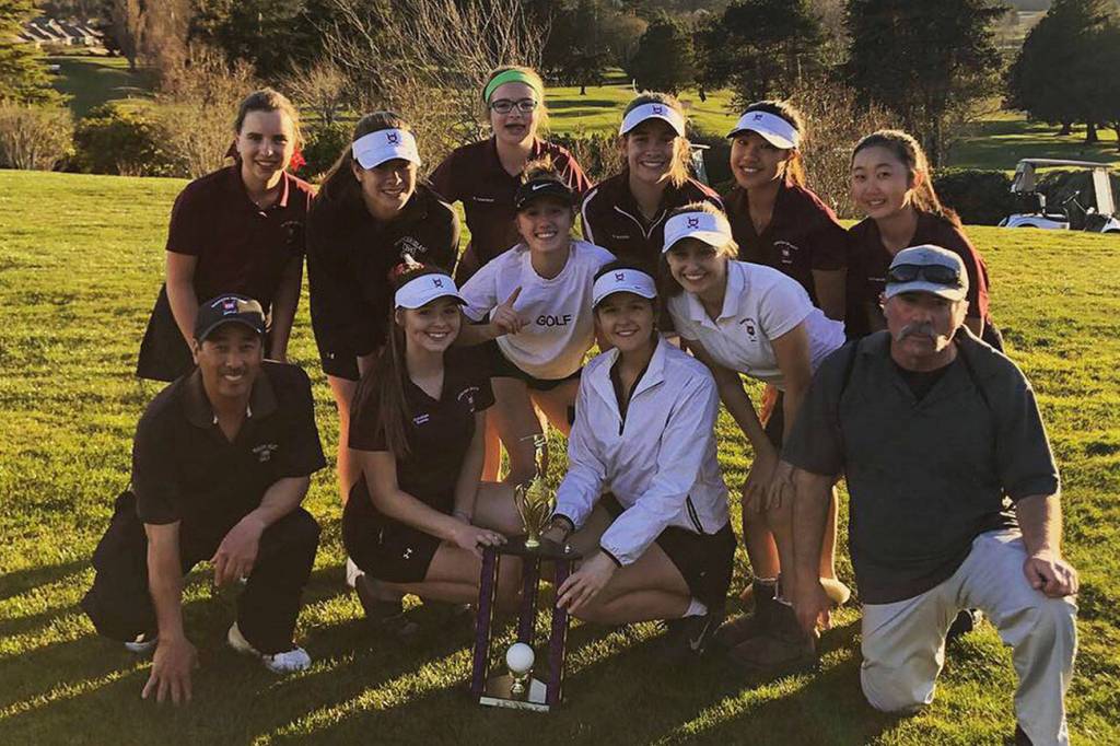 The Mercer Island Islanders girls golf team currently has an overall record of 3-2 in early season play on the links. The Islanders golf program, which is its 22nd year of existence, has won three state titles, seven KingCo titles and 10 district championships over the past two decades. The 2019 team is led by captains Annelise Rorem and Katelyn Travis. The Islanders registered their 200th career victory as a program earlier this season. Photo courtesy of Billy Pruchno