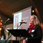 Kirkland Mayor Penny Sweet gives her remarks at the groundbreaking celebration for the Eastsides first permanent women and family shelter. The shelter is funded by community support, King County, Kirkland and Washington state. Kailan Manandic/staff photo