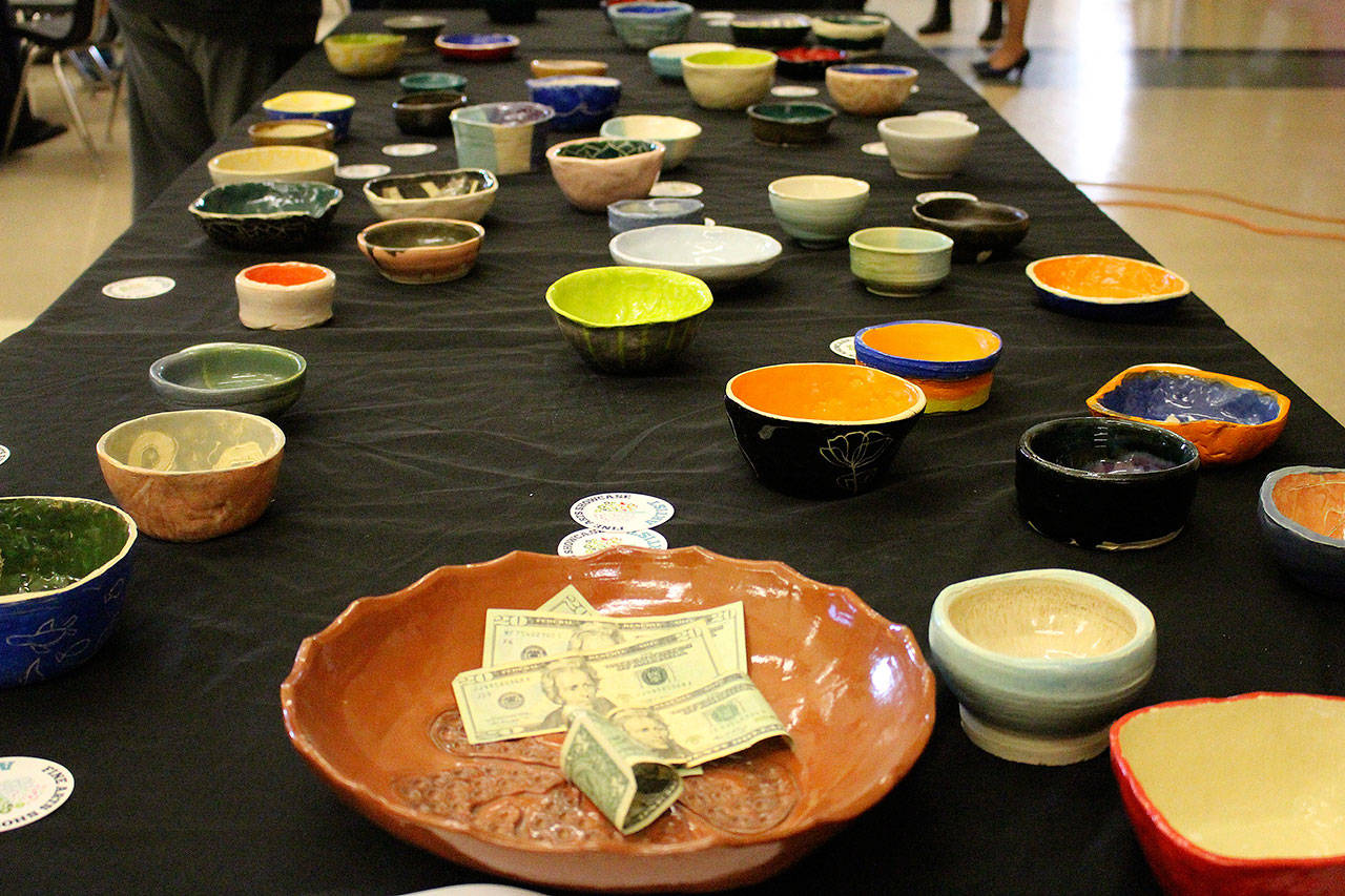 Madison Miller / staff photo                                 The Mercer Island High School ceramics class made bowls for the Empty Bowls fundraiser. See story on Page 1.