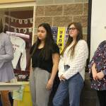 Fine Arts Advisory Council President Marni Sheppard, MIHS freshmen Ksenia Hunter and Lilly Jester, and ceramics teacher Chantel Torrey thank the community for supporting the Empty Bowls fundraiser. Madison Miller / staff photo