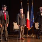 From left: U.S. Veterans Daniel F. McAllaster, Richard A. Nelms, and Stanley Zemont. The veterans were awarded by the French Consulate in San Fransisco for their services in France during the World War II on May 10 at the Museum of Flight in Seattle. Courtesy photo of the Consular Agency of France in Seattle