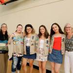 Stephanie Quiroz/staff photos                                 Graduating seniors from left troop leader Anne Hritzay, Leia Saloranta, Hannah Sidney, Kyla Mitchell, Emily Kovarik, and Troop leader Lori Kovarik.