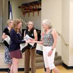 Troop 42503 leader Lori Kovarik and others receive volunteer recognition.