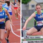 Maya Virdell, left, and Susie Lepow, right, will compete at the USATF Nationals Junior Olympic Track and Field Championships, which take place from July 22-28 in Sacramento, California. Photo courtesy of the Mercer Island Cross Country Booster Club