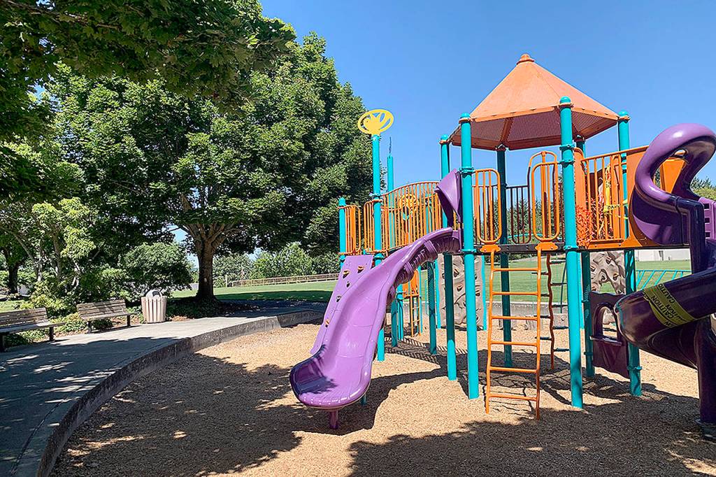 Island resident recommended the addition of a new restroom building near the playground at Aubrey Davis Park. Madeline Coats/staff photo