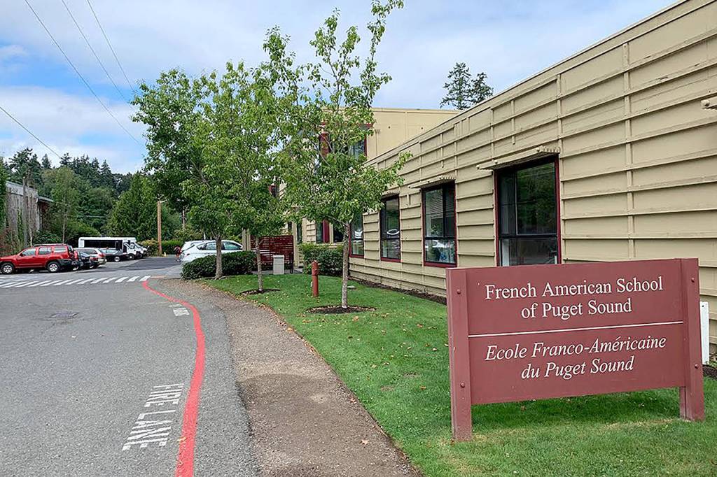 Madeline Coats/staff photo                                The French American School of Puget Sound moved to Mercer Island in 1999 and took over the old fire station just north of the Stroum Jewish Community Center property.