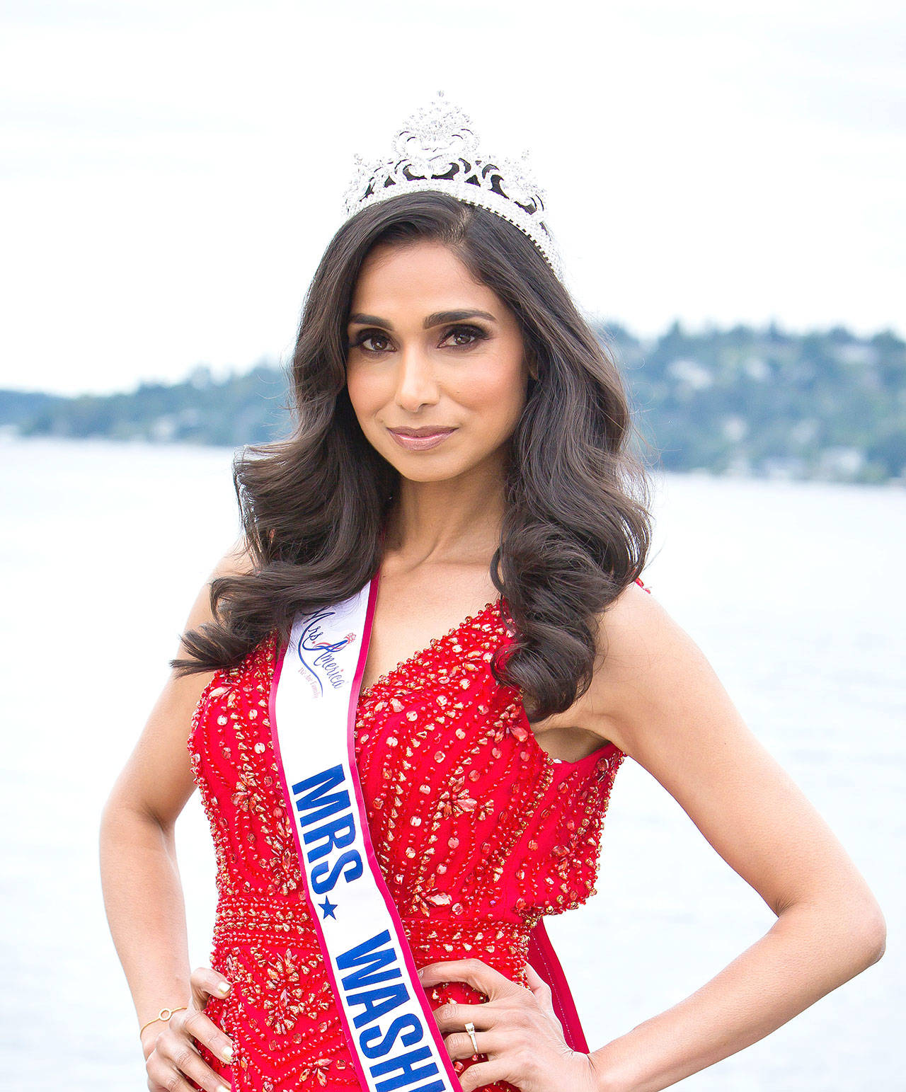 Photo courtesy of Neelam Chahlia                                 Redmonds Neelam Chahlia crowned as Mrs. Washington America and competing for the national Mrs. America title on Aug. 26.