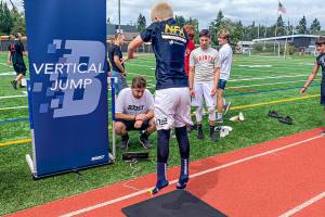 Football and baseball players participate in Standardized Athlete Test