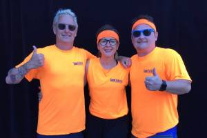 Photos courtesy of Celeste Gracey                                Chris Adams, right, was diagnosed with Crohns Disease 32 years ago. Hes now using his experiences to help people with this chronic illness through the Crohns and Colitis Foundation. The foundation is hosting an education event at the Meydenbauer Center Sept. 15. Adams owns Barre Rev on Mercer Island with his spouse Kaelyn.