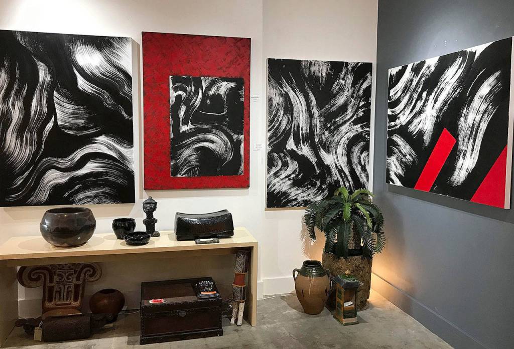 Chris Baumgartner, Ink and Acrylic on canvas, Clarke & Clarke Art + Artifacts