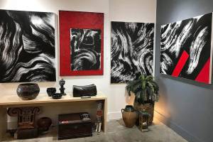 Chris Baumgartner, Ink and Acrylic on canvas, Clarke & Clarke Art + Artifacts                                Chris Baumgartner, Ink and Acrylic on canvas, Clarke & Clarke Art + Artifacts