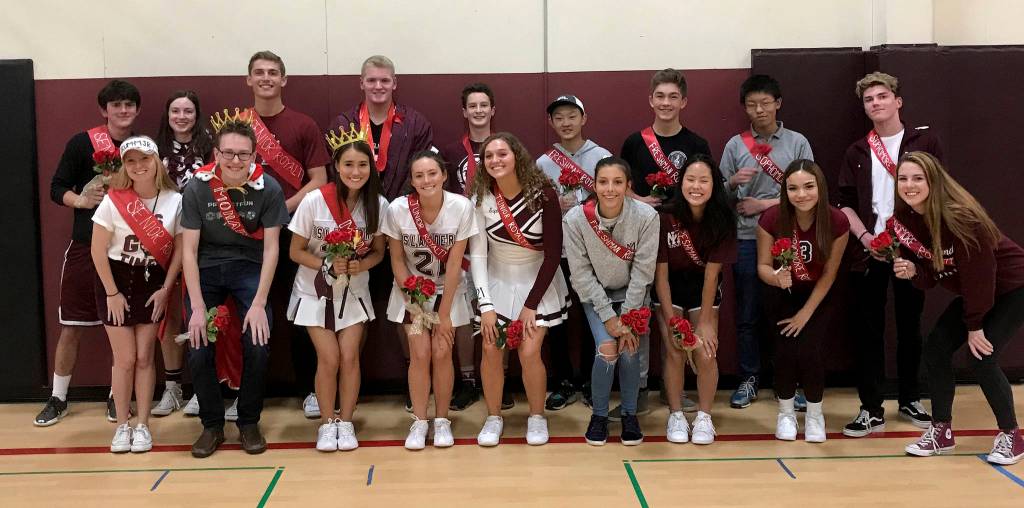 Photo courtesy of Mercer Island School District                                The 2019 Mercer Island Royalty Homecoming Court.