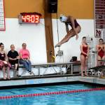 Mercer Island senior Sophie McGuffin dives during the Islanders victory over Sammamish on Oct. 3. Photo courtesy of Allison Nelson
