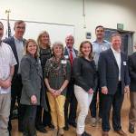 Natalie DeFord / Staff photo                                All 10 candidates for Mercer Island City Council attended an Oct. 3 Chamber of Commerce forum. From left, John Hanlon, Craig Reynolds, Wendy Weiker, Debbie Bertlin, Lisa Anderl, Daniel Thompson, Heather Cartwright, Patrick Allcorn, Dave Rosenbaum and Jake Jacobson.