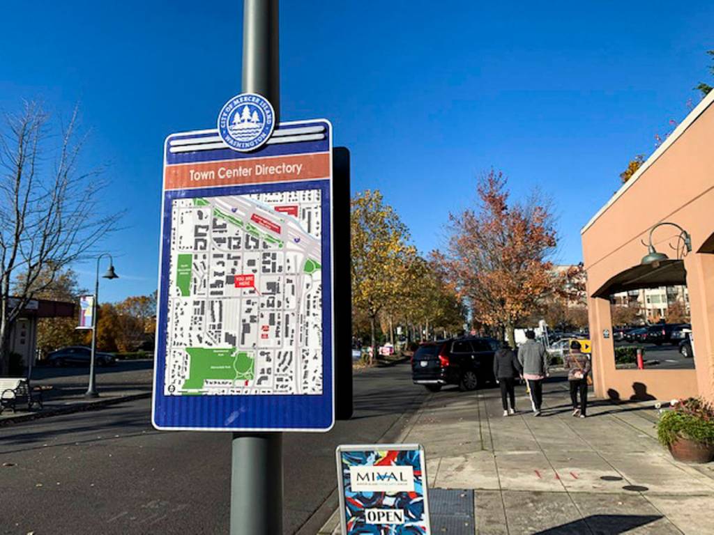 Natalie DeFord/staff photo                                 Downtown Mercer Island.