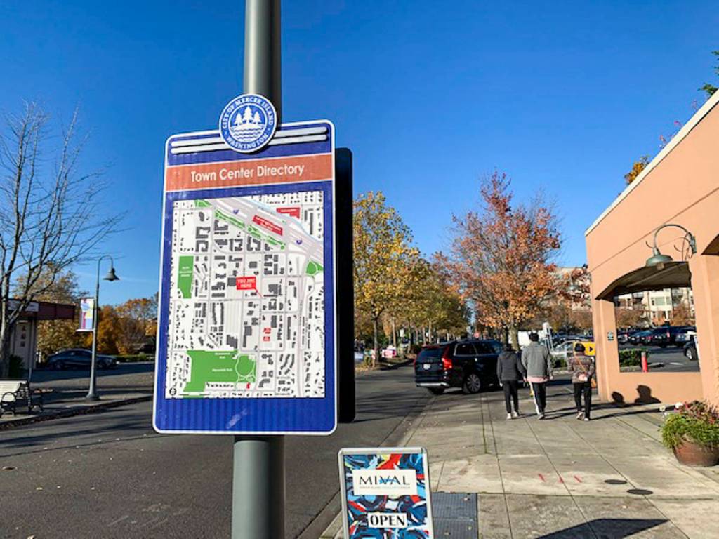 Natalie DeFord/staff photo                                 Downtown Mercer Island.