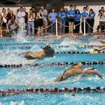 Mercer Island senior Grace Olsen competes in the 200-yard individual medley at the 3A state meet held on Nov. 15-16 in Federal Way. Photo courtesy of Allison Nelson