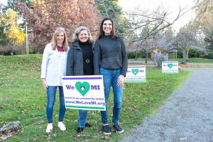 From left, Mercer Island Community Fund grant chair Debbie Hanson, treasurer Betsy OConnell and president Erin Krawiec. Natalie DeFord/staff photo