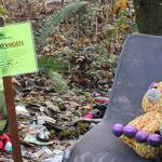 A notice to vacate sign was placed in the middle of a homeless encampment in Federal Way by FWPD officers before the encampment was cleaned in January 2019. Sound Publishing file photo
