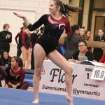 Mercer Island sophomore Kayla Friedman performs a floor routine during a gymnastics meet on Dec. 12 at Sammamish High School. Benjamin Olson/staff photo
