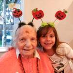 Above and below, 7-year-old Ingrid Malinoschi and her best friend Aagot Kate Rosellini, who is turning 106 years old in 2019.