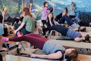 Participants of the Mercer Island Chamber of Commerces Fitness Crawl 2.0 on Nov. 2, 2019, complete an instructor-led session at Club Pilates. All event proceeds benefited the Mercer Island Boys Girls Club.