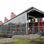 The Mercer Island light rail station under construction, set to open in 2023. Natalie DeFord/staff photo