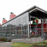 The Mercer Island light rail station under construction, set to open in 2023. Natalie DeFord/staff photo