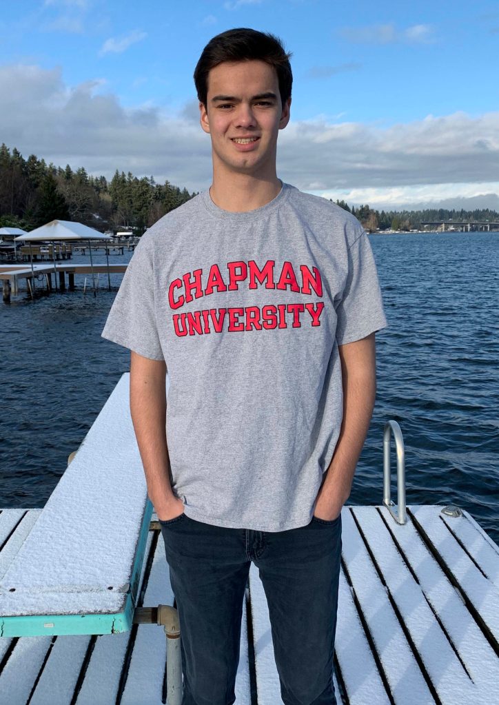 Mercer Island senior Carter Whipple will be attending Chapman University this fall where he plans to compete with the swimming team. Photo courtesy of Danielle Whipple