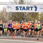 Courtesy photo                                The start line of the 2019 Rotary Half Marathon on Mercer Island.