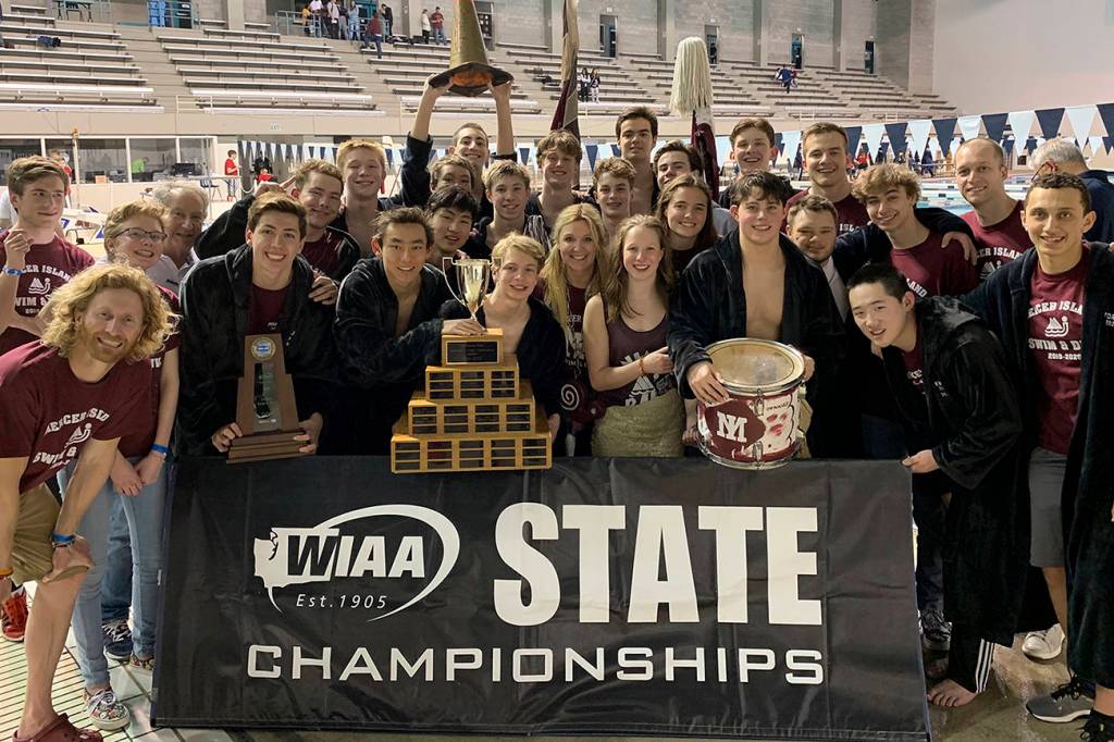 Islanders edge Bainbridge to win state swim meet