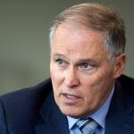 Washington Gov. Jay Inslee during a recent interview in Everett. (Andy Bronson / The Herald)