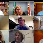 Screenshot from the virtual May 5 Mercer Island City Council meeting.