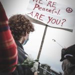 People gathered in North Bend on on June 6 to protest police violence and racism. Photo contributed by Cole Quinn.