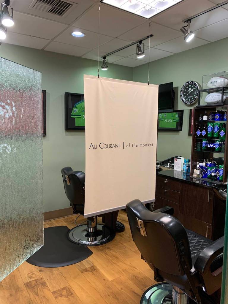 The salon Au Courant, like other beauty shops now able to reopen, has implemented a number of safety measures in accordance with state guidelines. Photo courtesy Barb Hovsepian