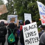 Signs abounded at the march. Staff photo/Blake Peterson
