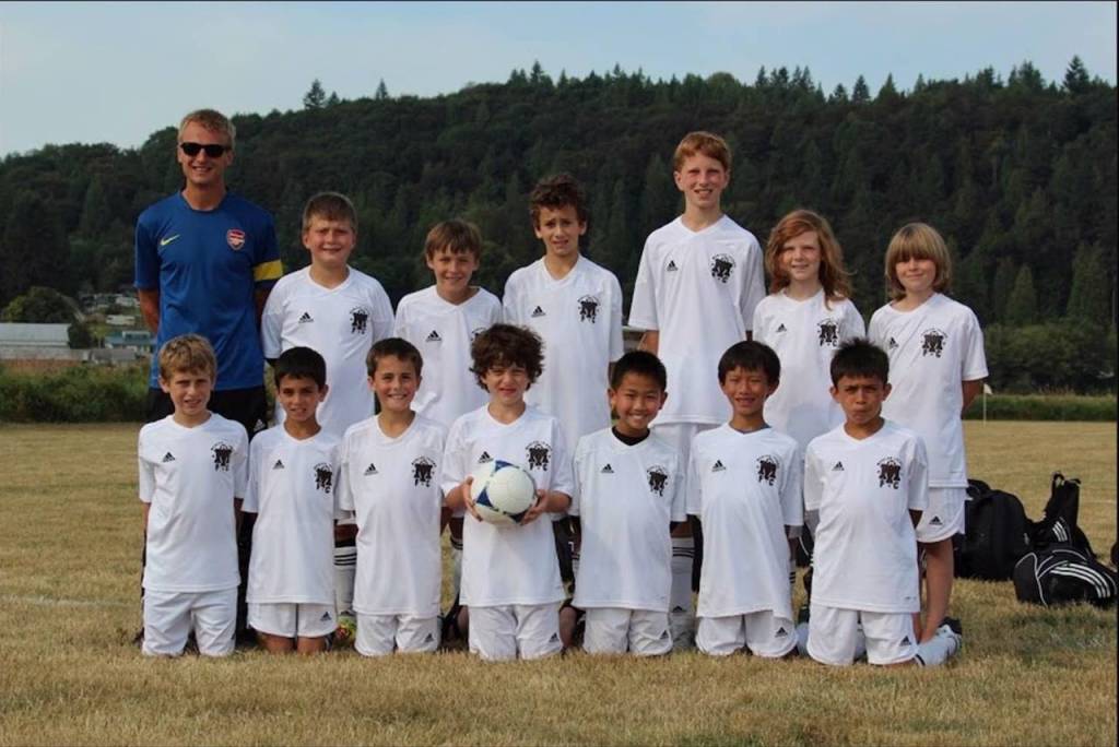 Krauser and his teammates during his rec soccer days. Photo courtesy Jaden Krauser