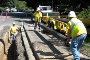 Construction work. Photo courtesy city of Mercer Island