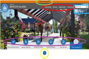 Screenshot of new site. Courtesy city of Mercer Island