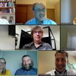 Top row, L-R: Councilmember Jake Jacobson, Mayor Benson Wong, Deputy Mayor Wendy Weiker. Middle row, L-R: Councilmembers Lisa Anderl, Craig Reynolds, David Rosenbaum. Bottom row, L-R: Citizens of the Year Kendra and David Uhler and Councilmember Salim Nice. Screengrab courtesy city of Mercer Island