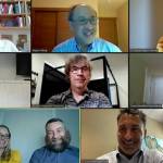 Top row, L-R: Councilmember Jake Jacobson, Mayor Benson Wong, Deputy Mayor Wendy Weiker. Middle row, L-R: Councilmembers Lisa Anderl, Craig Reynolds, David Rosenbaum. Bottom row, L-R: Citizens of the Year Kendra and David Uhler and Councilmember Salim Nice. Screengrab courtesy city of Mercer Island