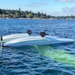 The crash occurred the morning of July 28. Photo courtesy Mercer Island Police Department Facebook