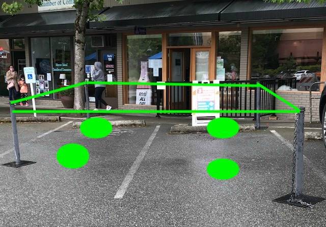 Pictured is Barrels Wine Bars game plan for expanding its outdoor seating. Photo courtesy of Barrels Wine Bar